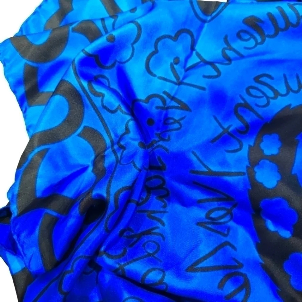Very Rare Print Authentic YSL Yves Saint Laurent Silk Scarf - Picture 2 of 13